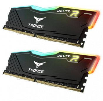 Team T-Force Delta RGB Black 16GB 2x8GB 3200MHz CL16 DDR4 Gaming Ram (TF3D416G3200HC16FDC01)